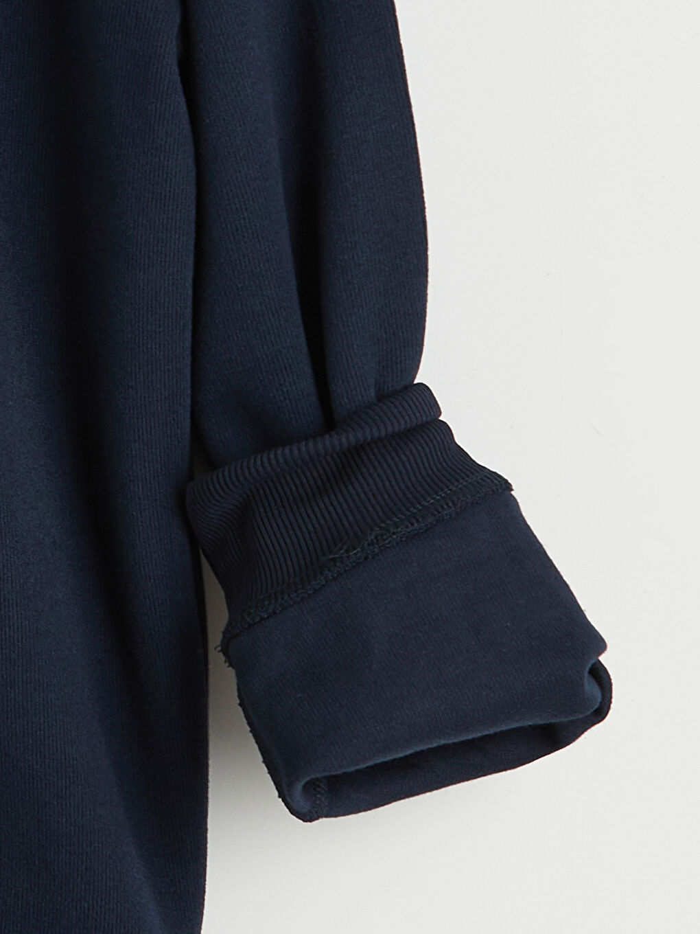 Lacivert Bisiklet Yaka Erkek Sweatshirt-1