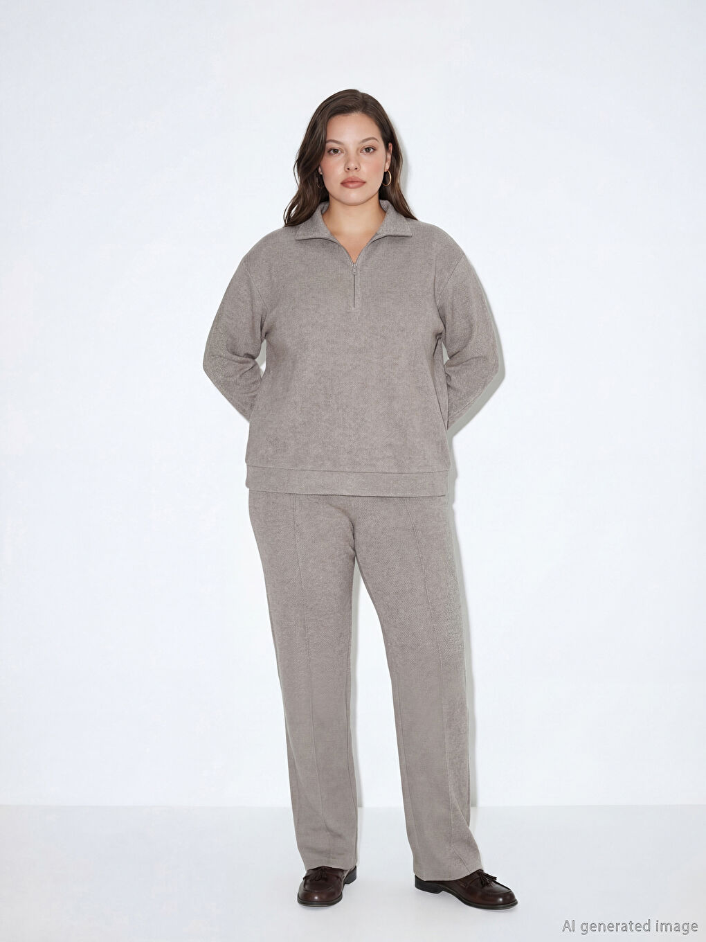 Damen Gemusterte Jogginghose mit Elastischem Bund-1