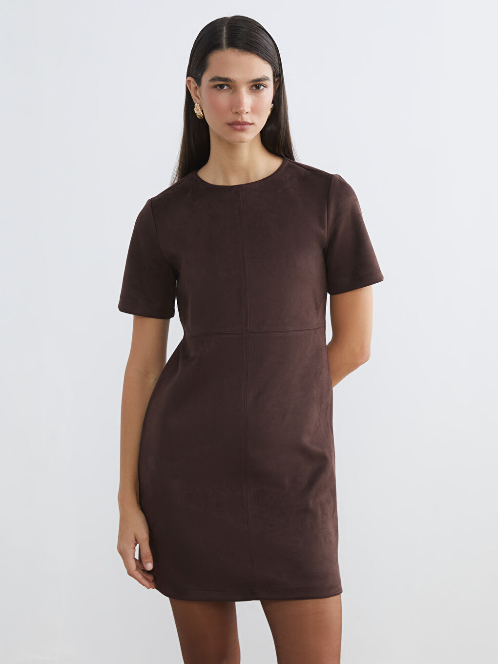 Woman BROWN Dress-1