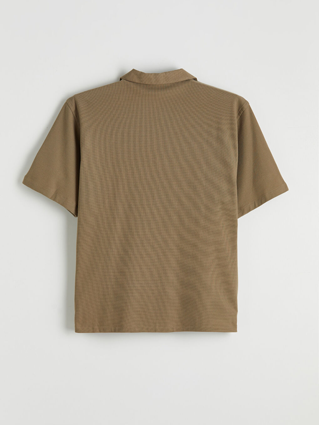 Haki Regular Fit Kısa Kollu Resort Yaka Erkek Gömlek-1