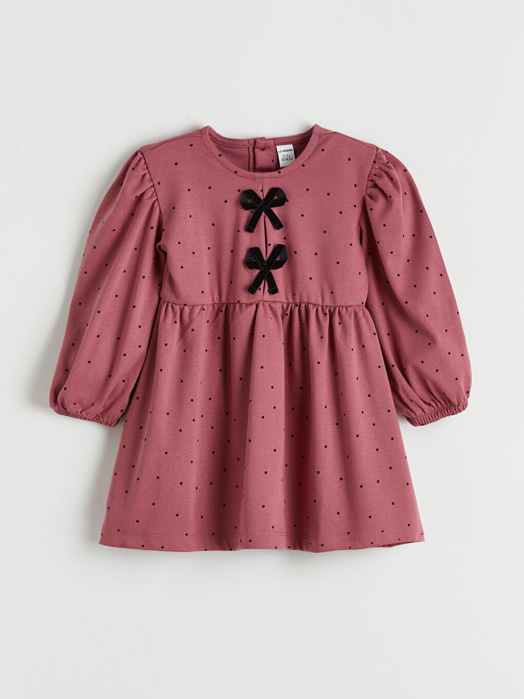Robe Évasée à Pois avec Nœud pour Filles