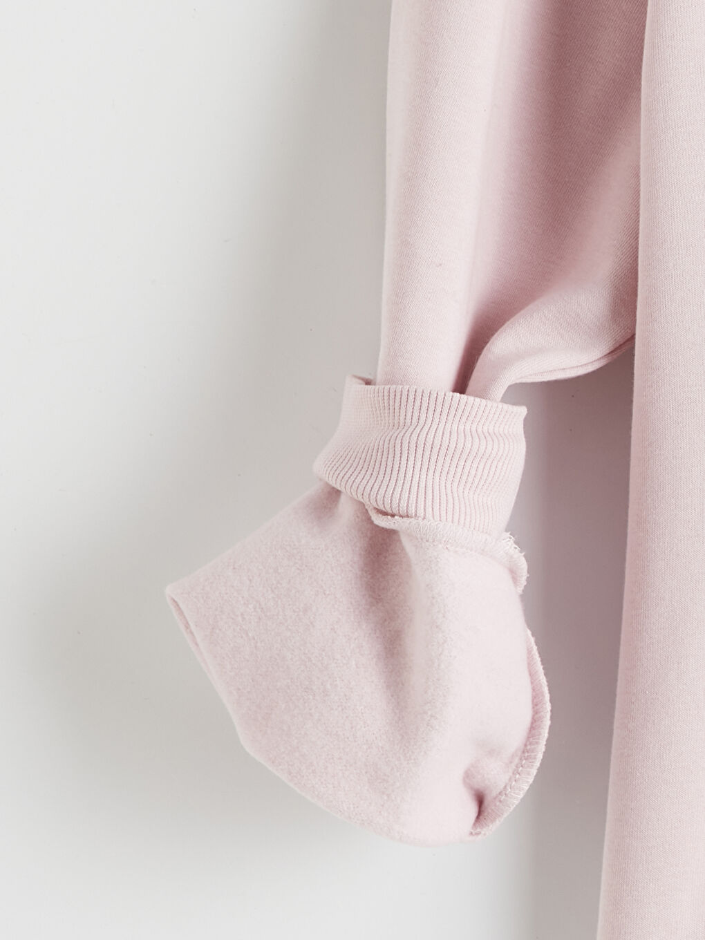 Pembe Hello Kitty Nakışlı Oversize Kadın Kalın Sweatshirt-5