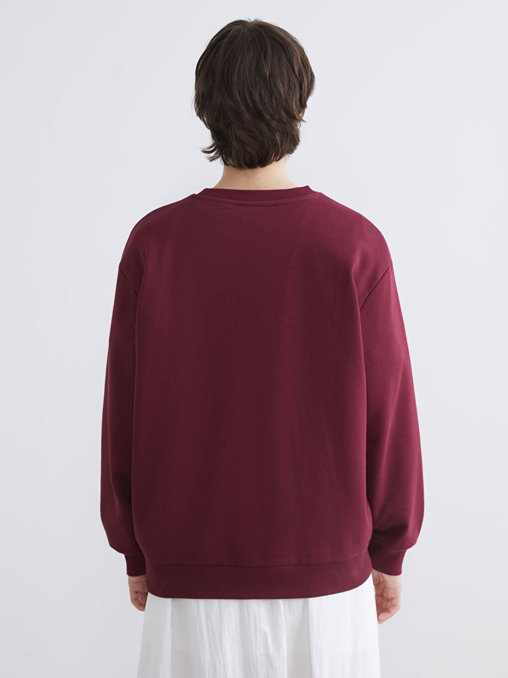 Bordo Hello Kitty Baskılı Kadın Kalın Sweatshirt	-3