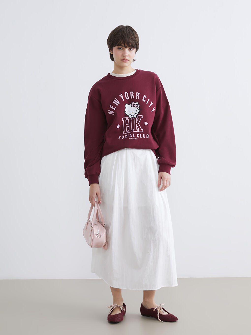 Жінка БОРДОВИЙ Світшот - Толстовка-1