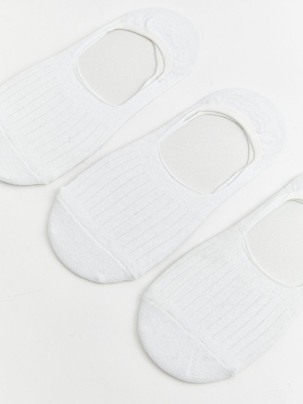 Beyaz Erkek Babet Çorap 3'lü-2