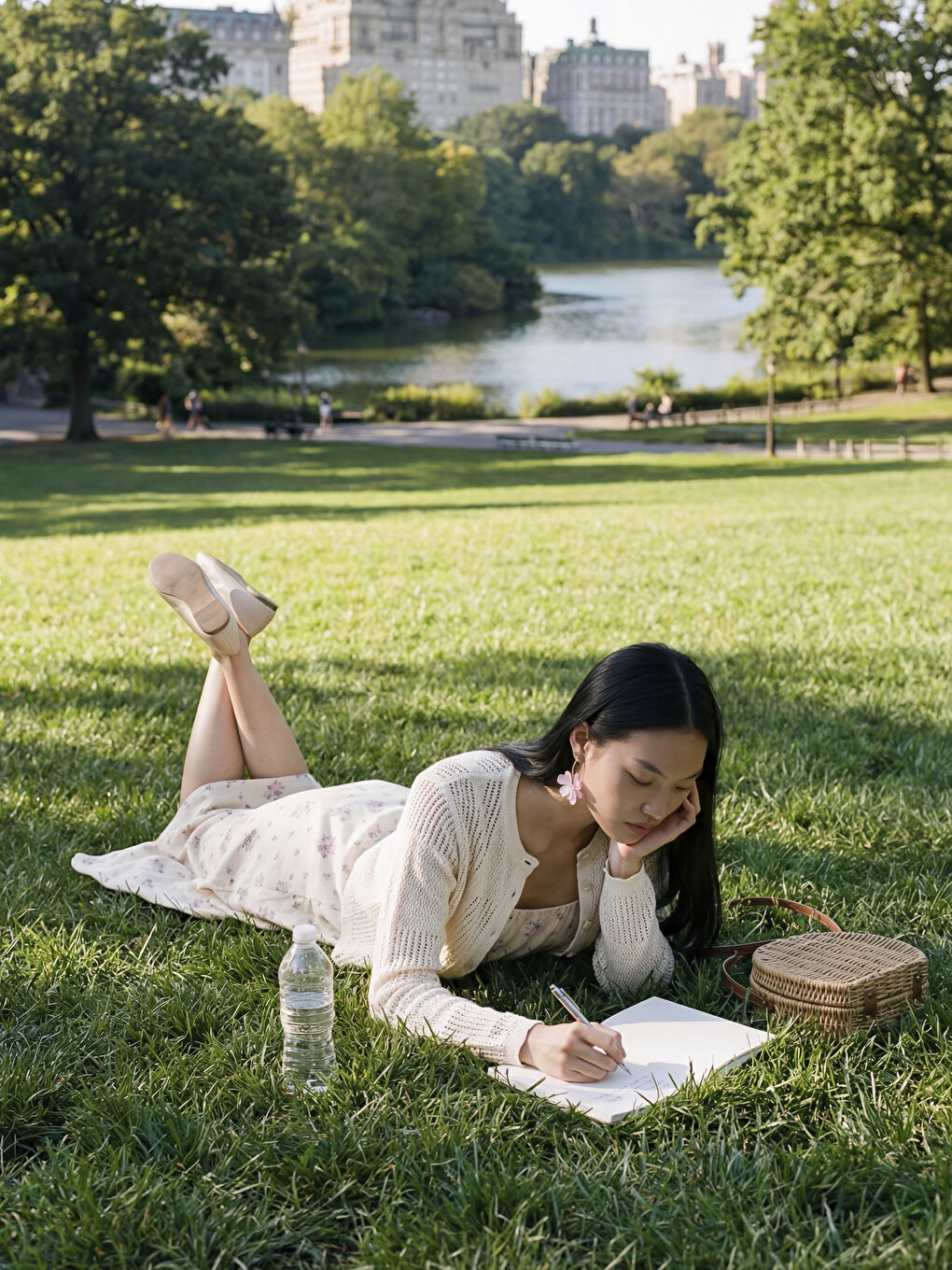 Bej Bisiklet Yaka Ajurlu Kadın Triko Hırka