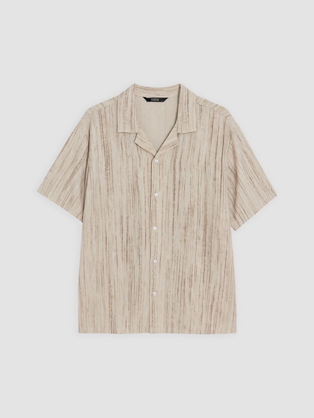 Relaxed Fit Patterned Krinkle Men's Textured Shirt-4