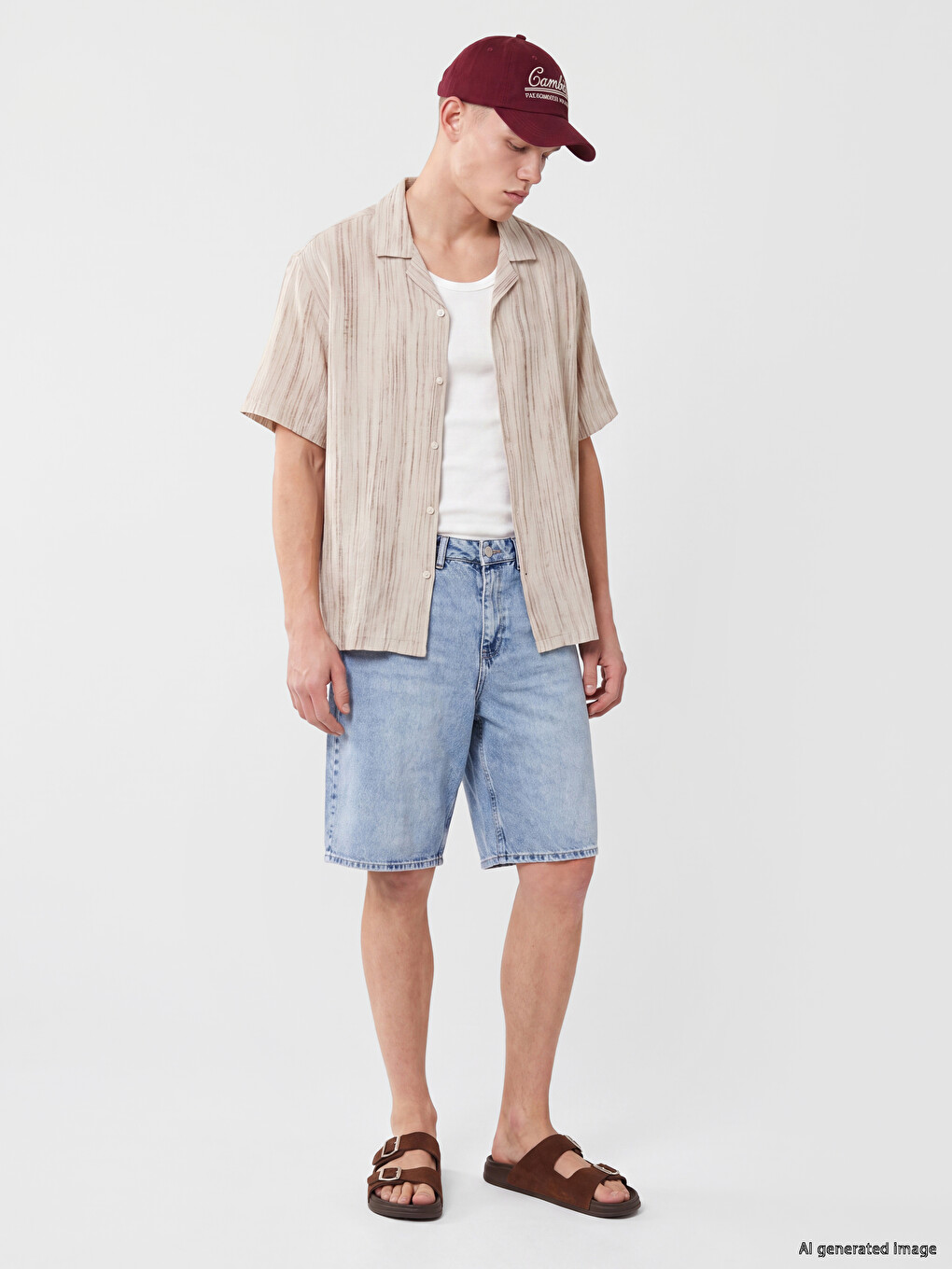 Relaxed Fit Patterned Krinkle Men's Textured Shirt-1