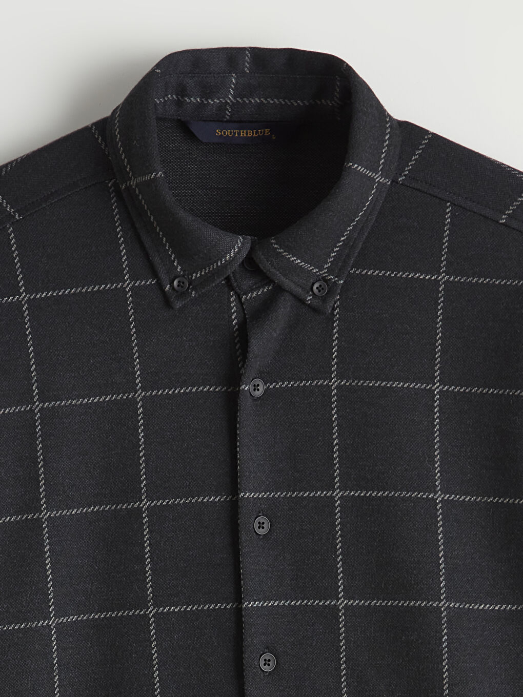 Lacivert Regular Fit Ekose Erkek Gömlek-1