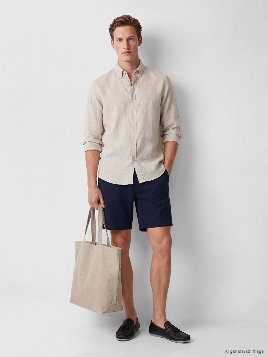 Pantaloni Scurți Bleumarin Bărbat-1