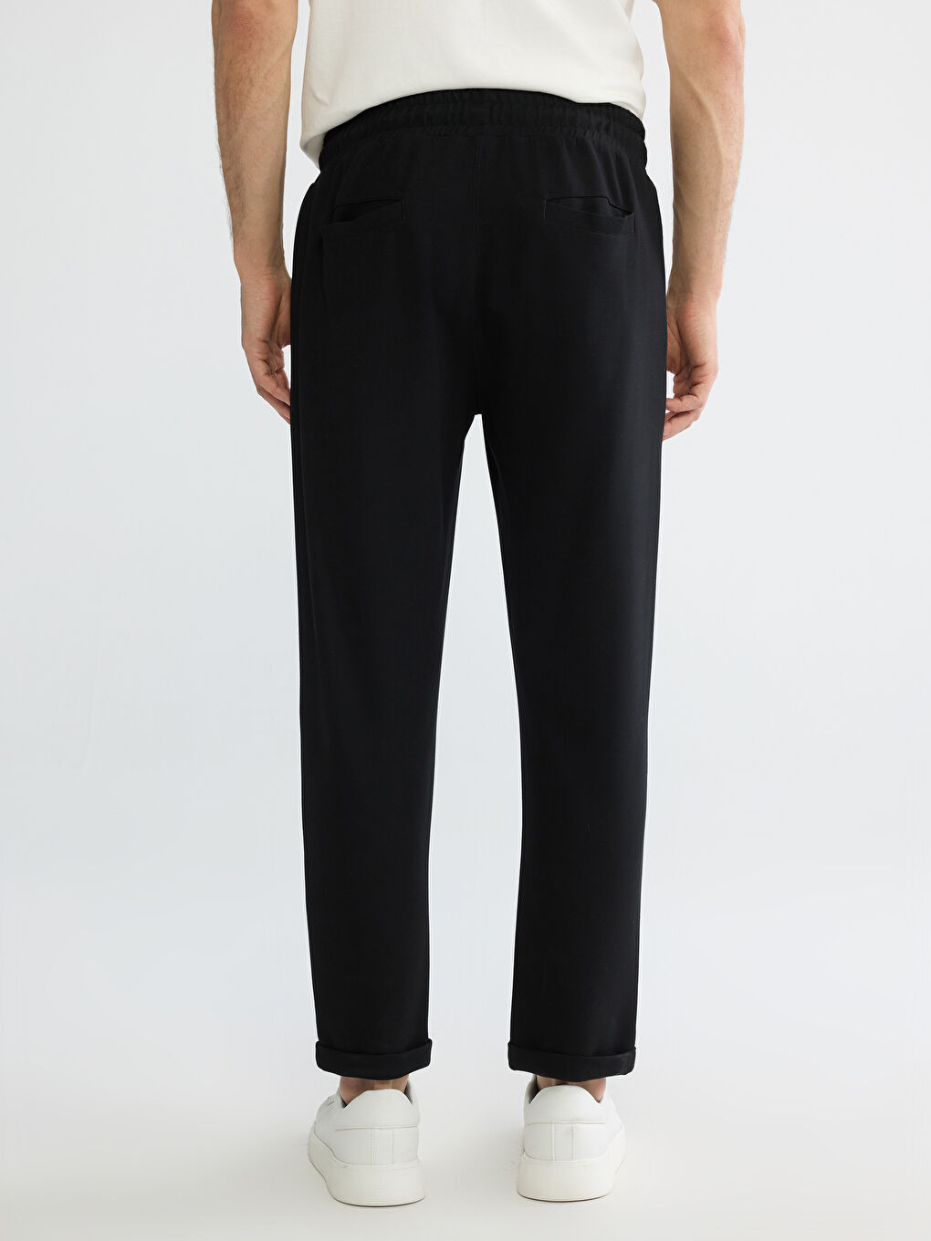 Siyah Standart Kalıp Erkek Pantolon-3