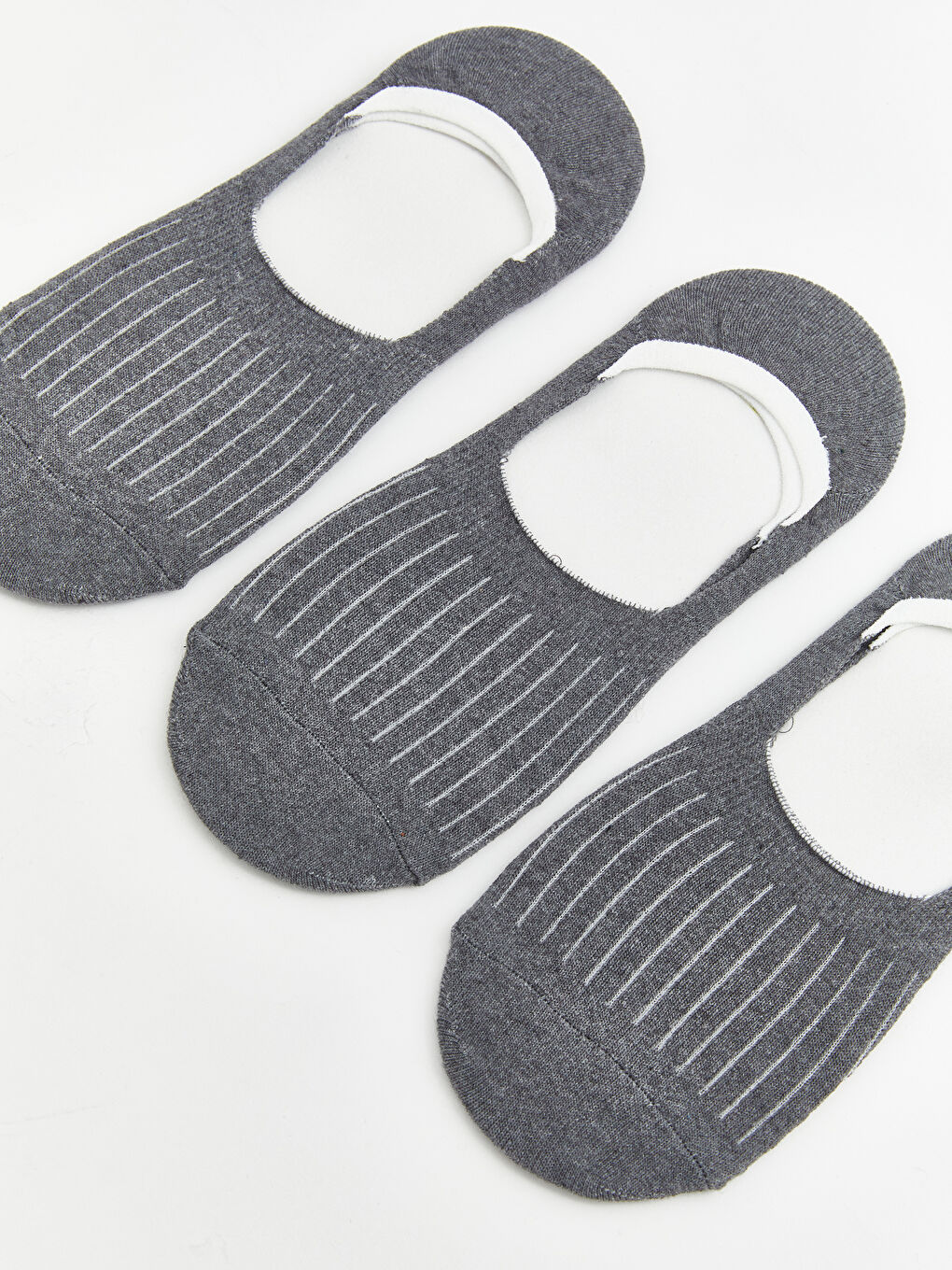 Gri Erkek Babet Çorap 3'lü-2