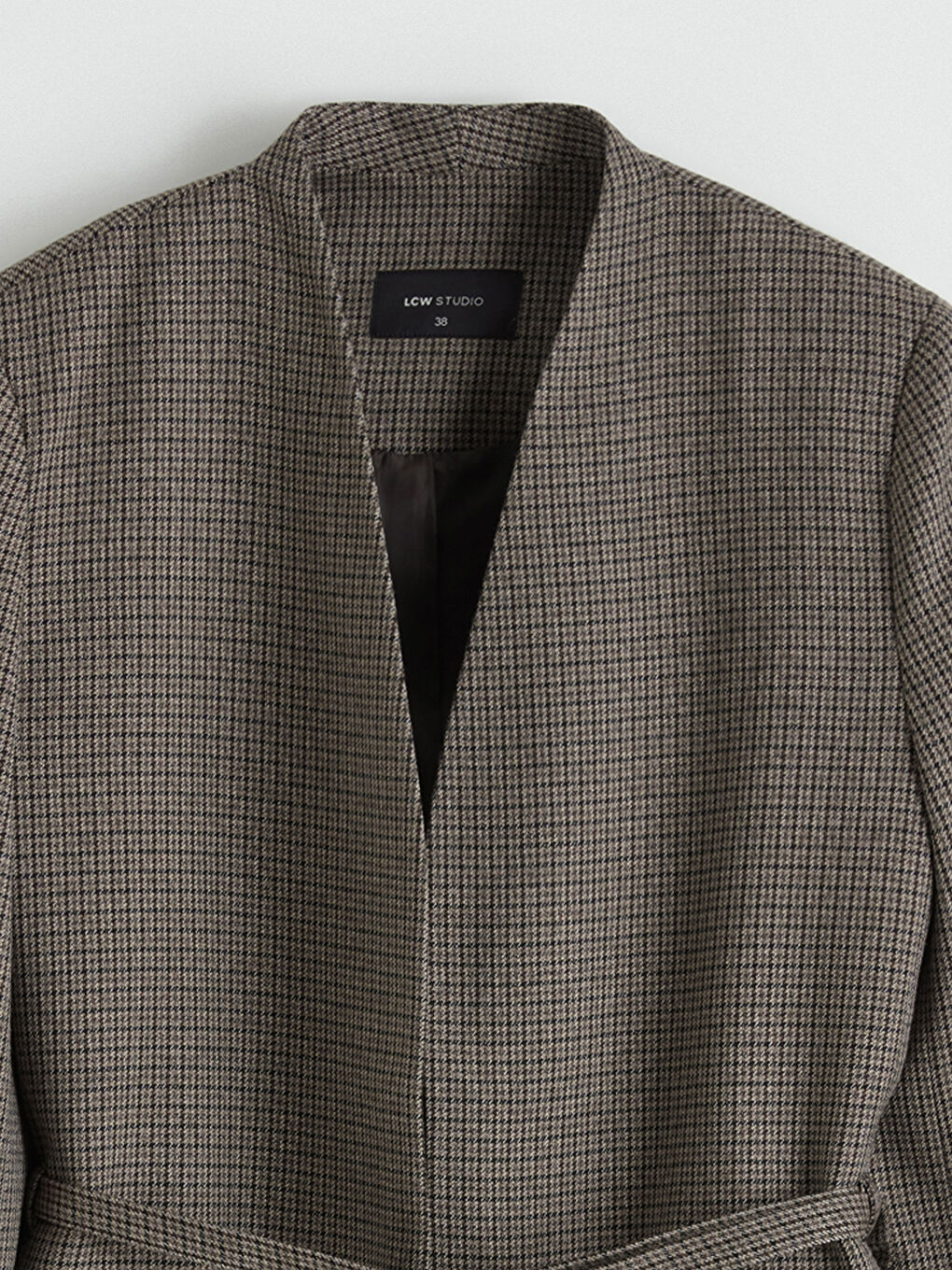 بلیزەری چوارخانەی پشتێندار بۆ ژنان-6