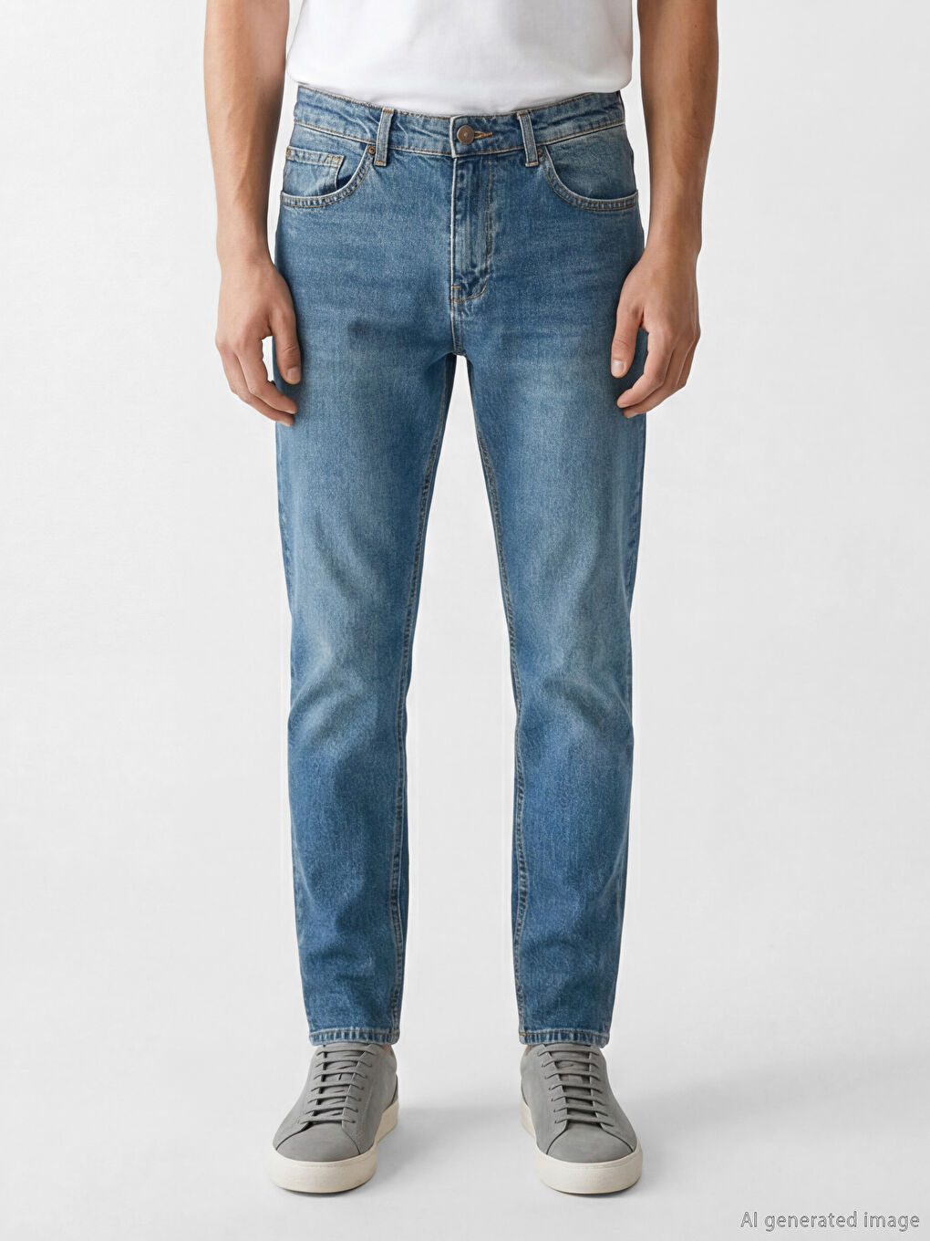 Yeşil 750 Slim Fit Erkek Jean Pantolon-1