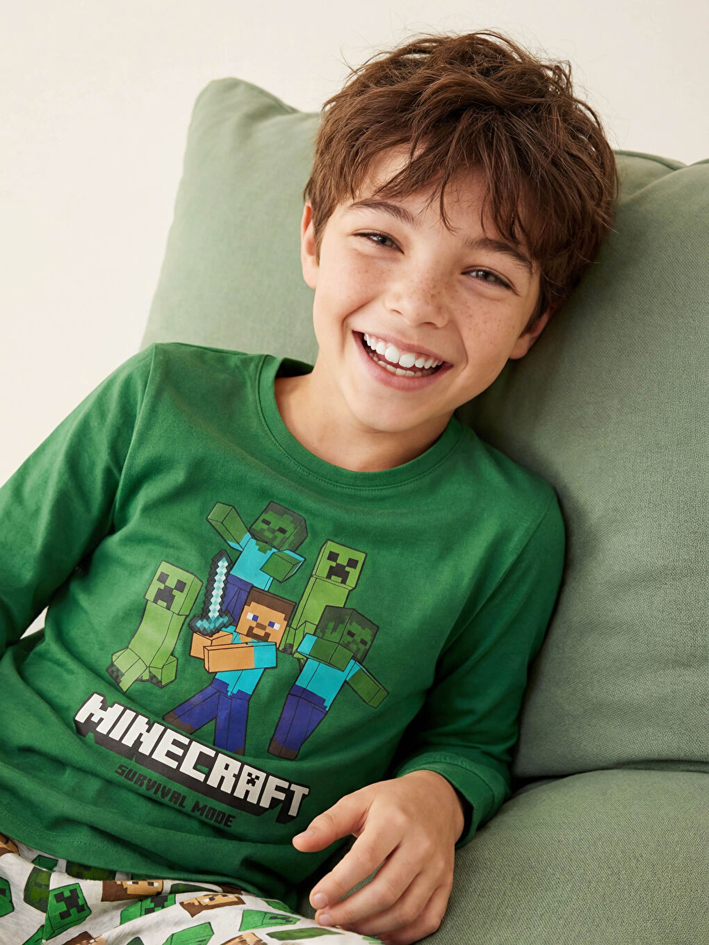 Minecraft štampani dečiji komplet pidžame-2