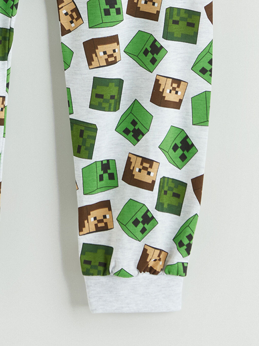 Yeşil Minecraft Baskılı Erkek Çocuk Pijama Takımı-4