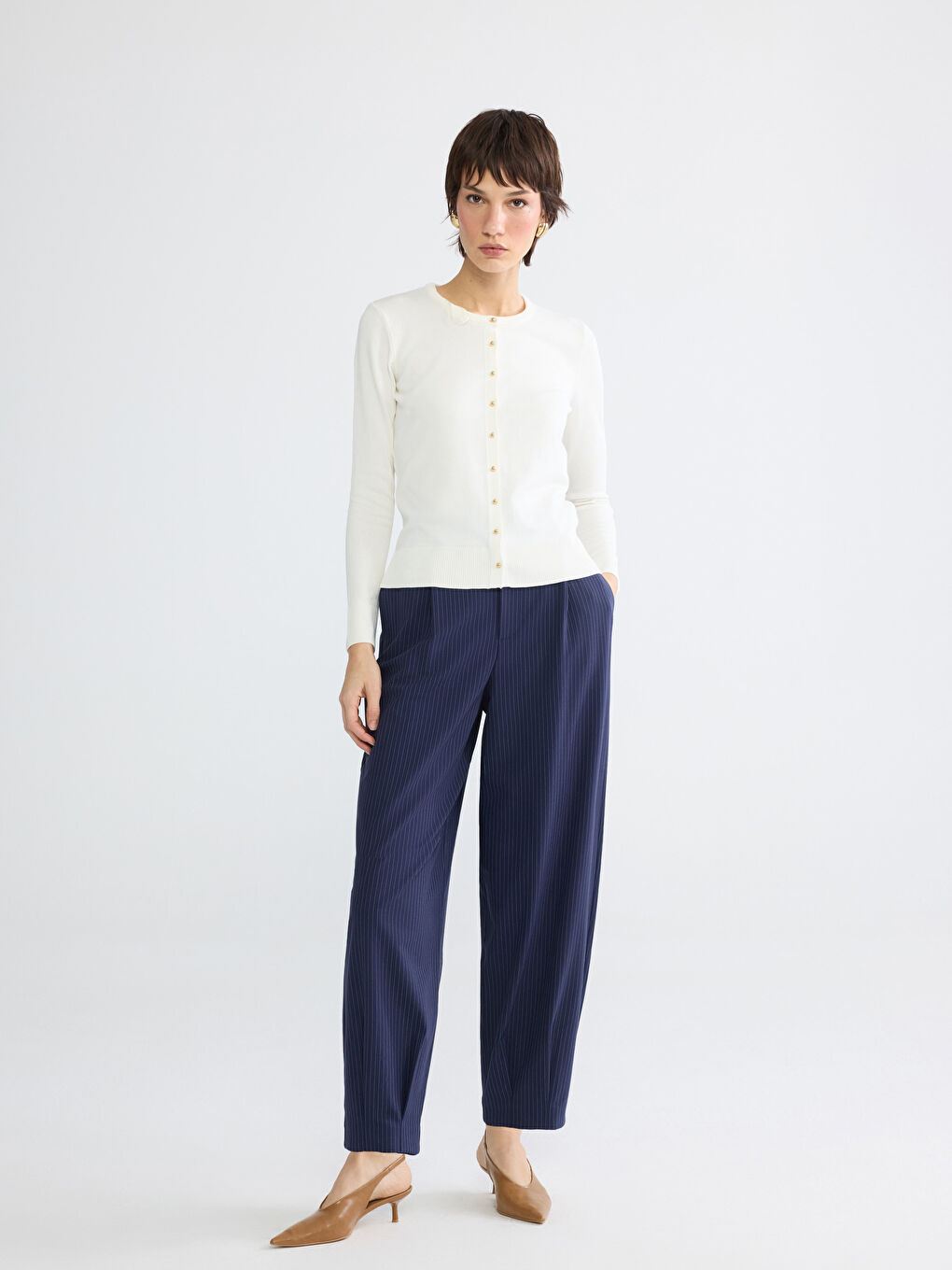 Woman ECRU Cardigan-1