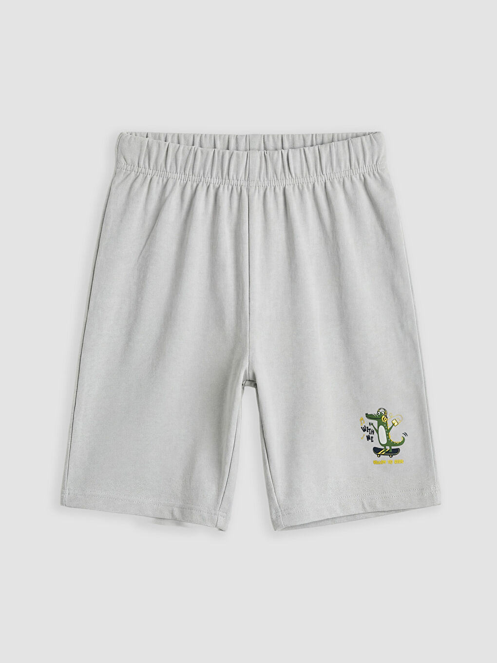 Lacivert Baskılı Erkek Çocuk 2'li Pijama Şort-3