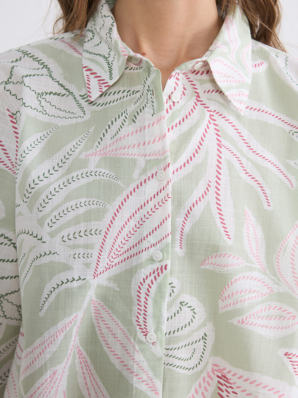 Patterned Women's Shirt Tunic-2