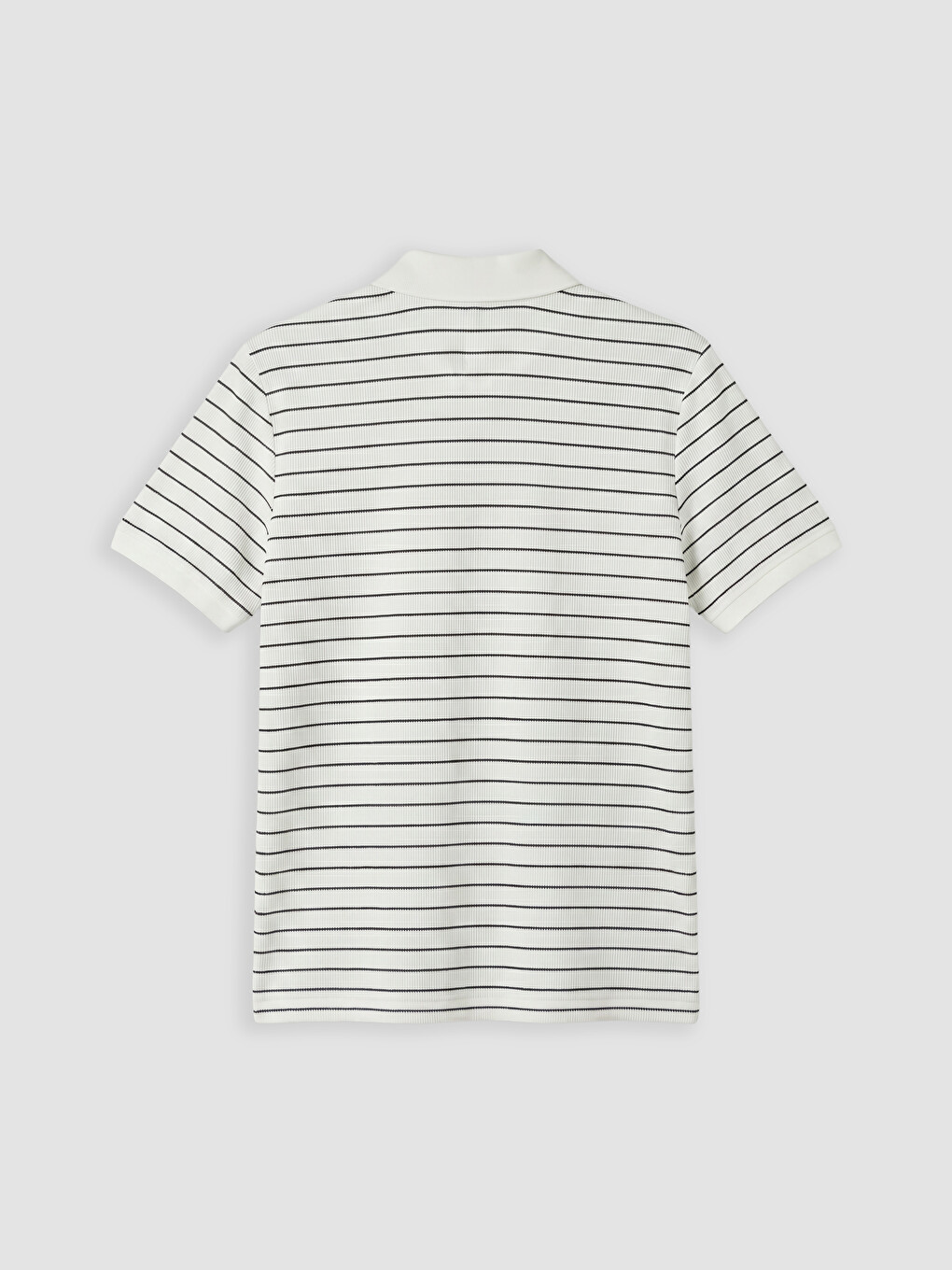 Tricou Polo Vărgat Texturat Pentru Bărbați-5