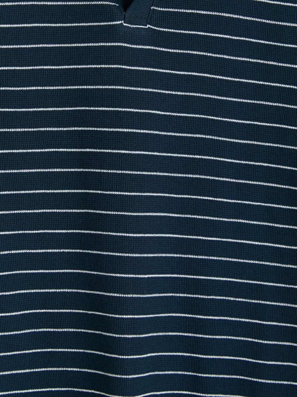Lacivert Polo Yaka  Çizgili Erkek Tişört-2