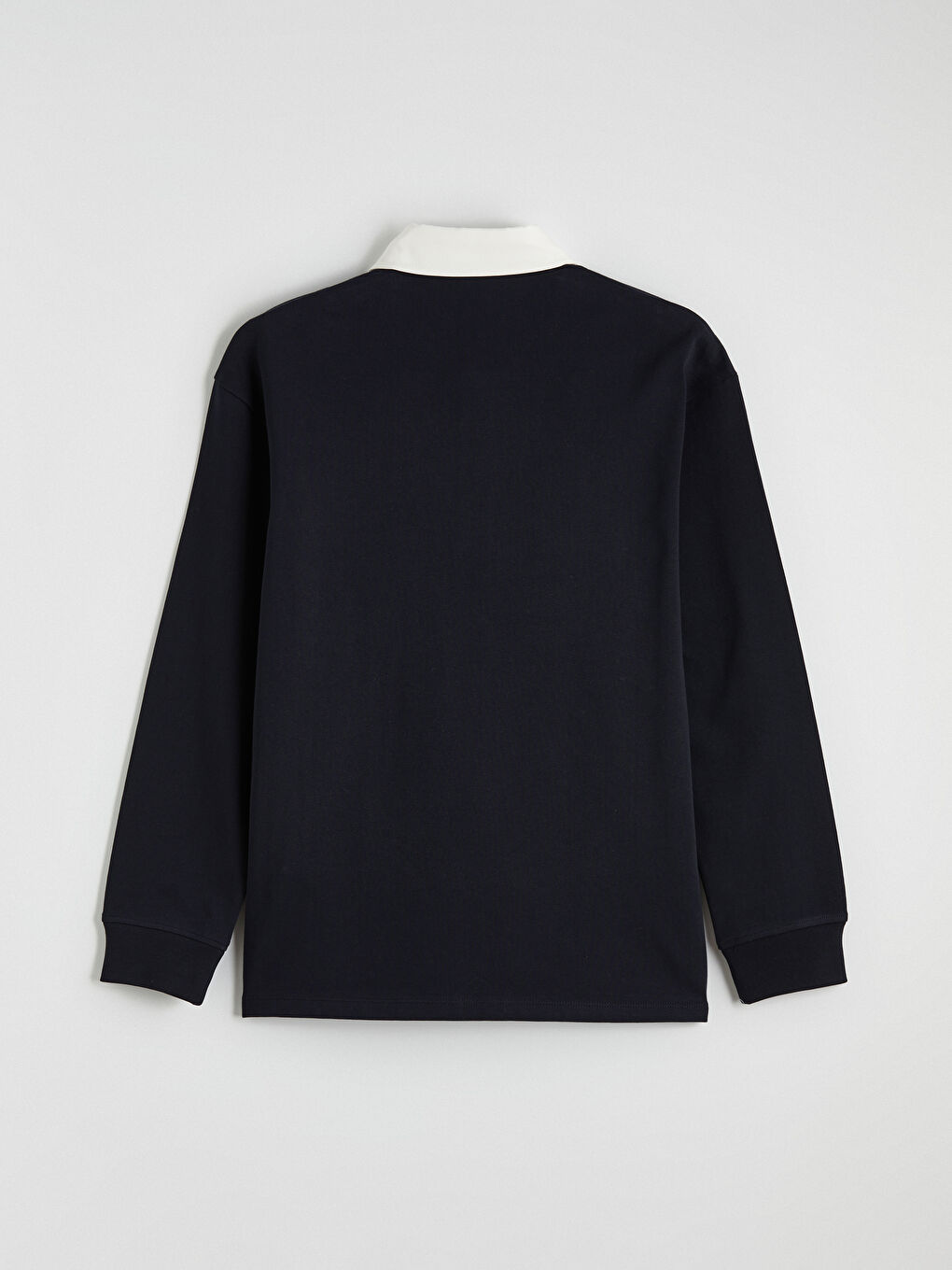 Lacivert Polo Yaka Erkek Sweatshirt-2