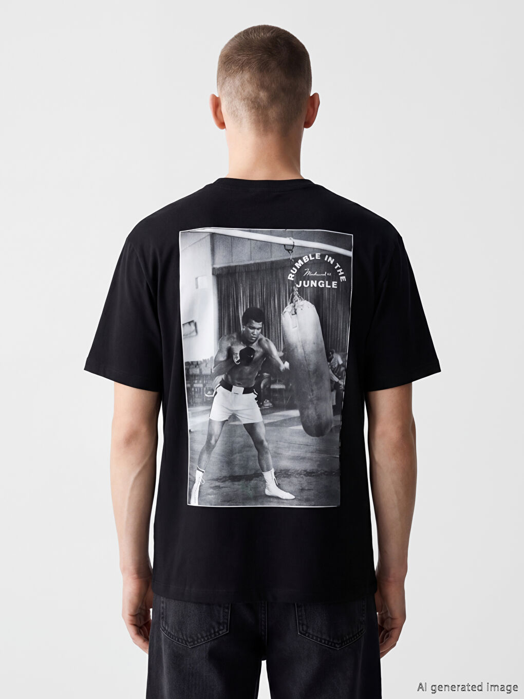 Crew Neck Muhammed Ali Printed Men's T-Shirt-3