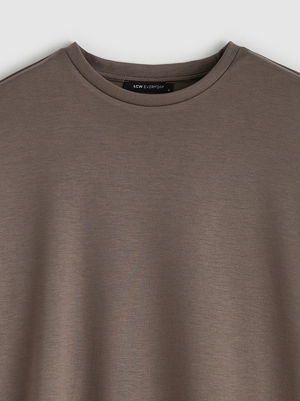 Kahverengi Soft Touch Oversize Kadın Sweatshirt Tunik-1