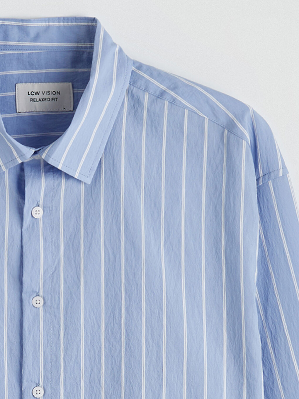 Mavi Regular Fit Çizgili Poplin Erkek Gömlek-1