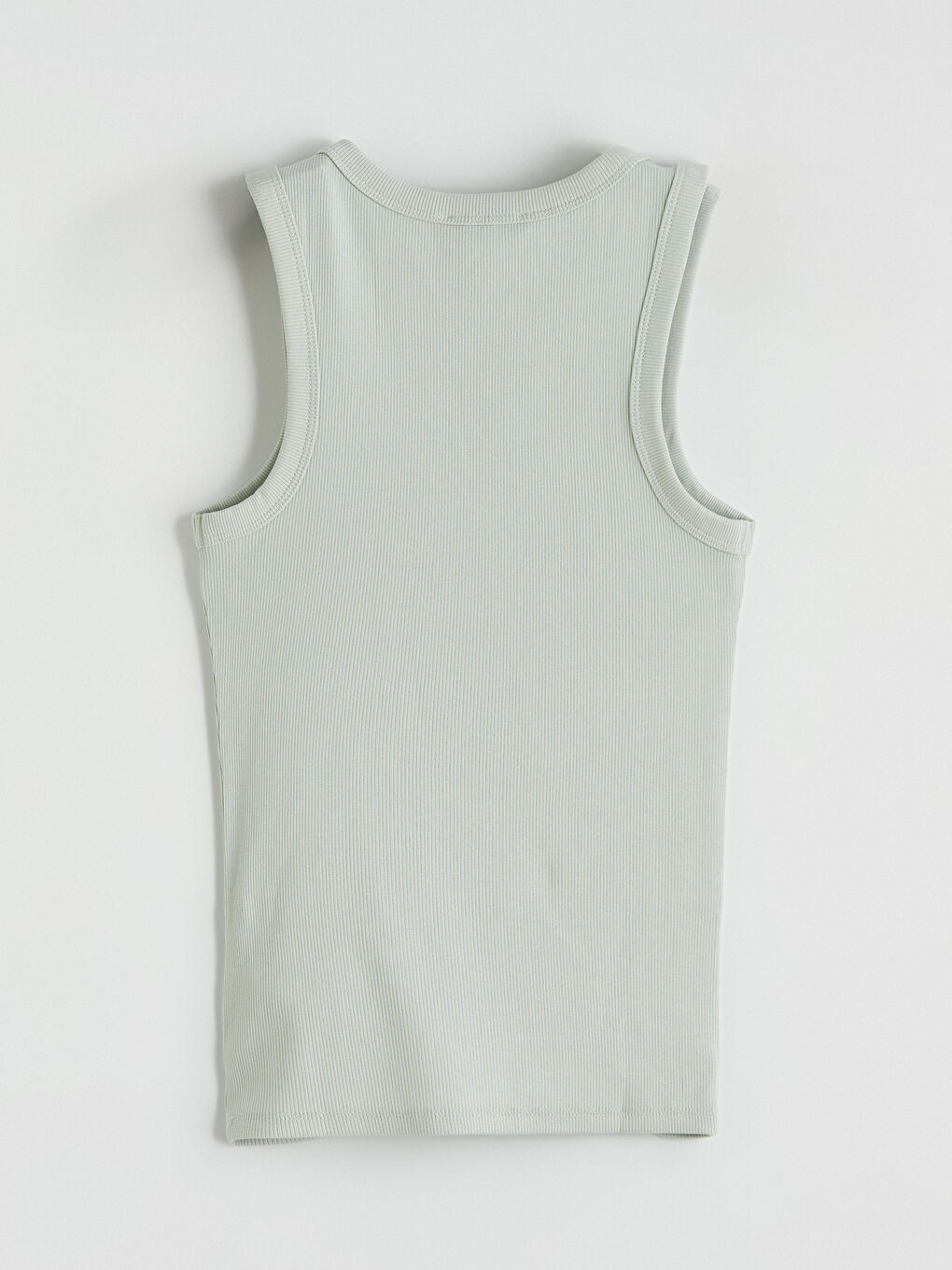 Ženska rebrasta top majica sa okruglim izrezom-3