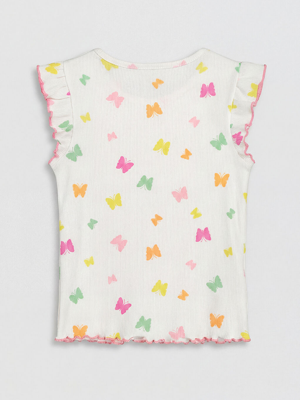 Κορίτσι ΕΚΡΟΥ Αμάνικο μπλουζάκι-1