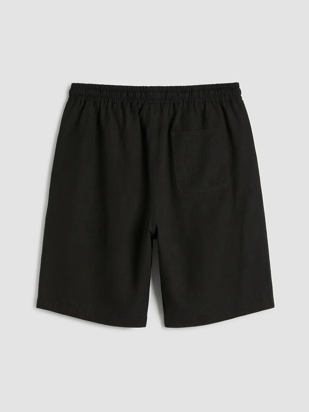 Standard Fit Linen Look Men's Shorts-5