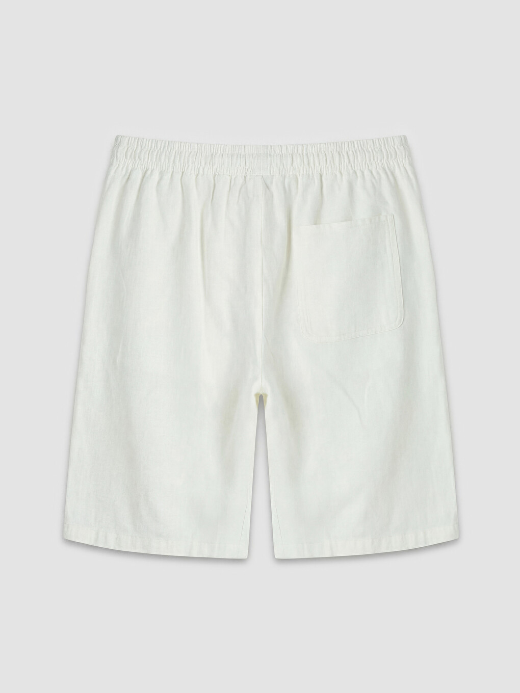 Standard Fit Linen Look Men's Shorts-5