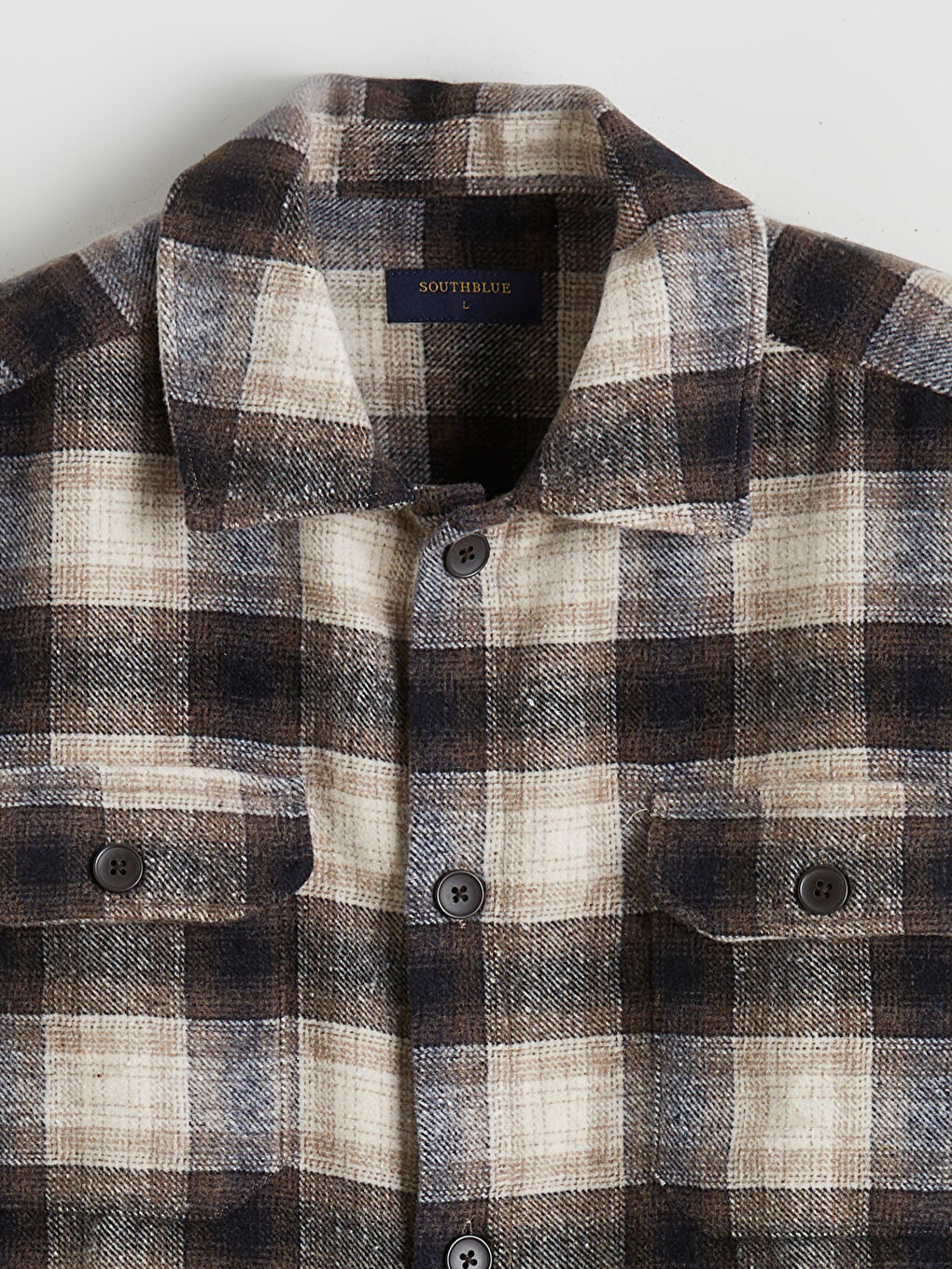 Bej Regular Fit Ekose Erkek Gömlek-1