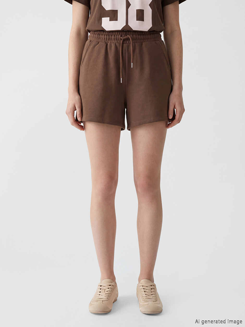 Elastic Waist Women's Shorts-1
