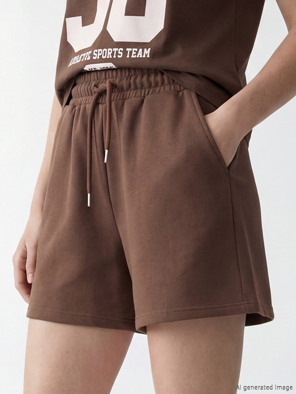 Elastic Waist Women's Shorts-2