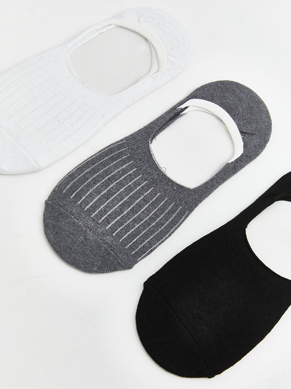 Beyaz Erkek Babet Çorap 3'lü-2