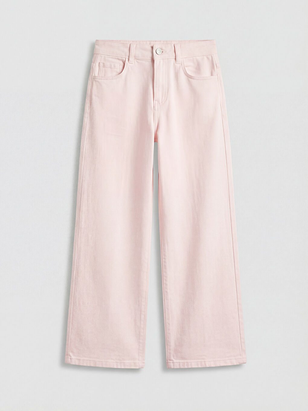 Pembe Wideleg Kız Çocuk Gabardin Pantolon