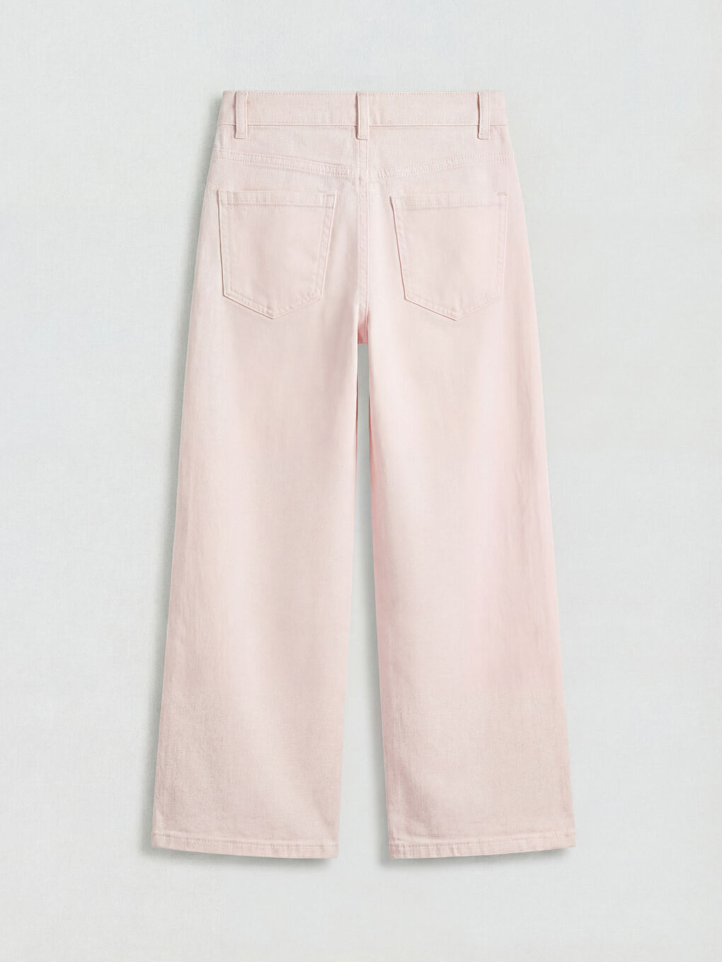 Pembe Wideleg Kız Çocuk Gabardin Pantolon-1