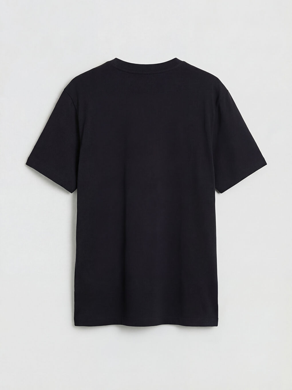 تي شيرت رجالي جيرسي مطبوع بياقة دائرية-4