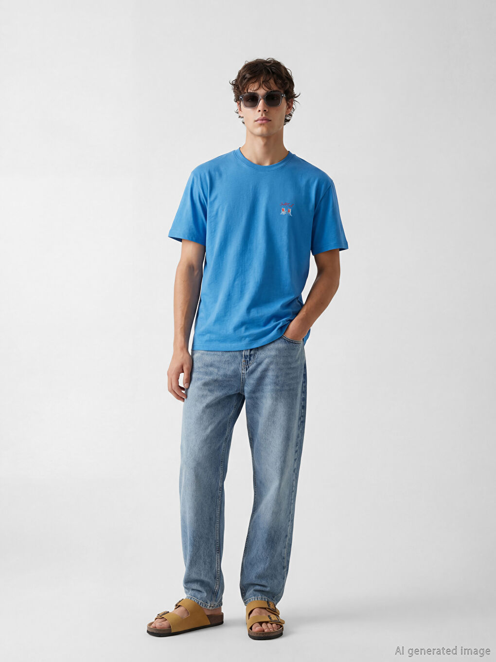 Crew Neck Printed Men's Jersey T-Shirt-1