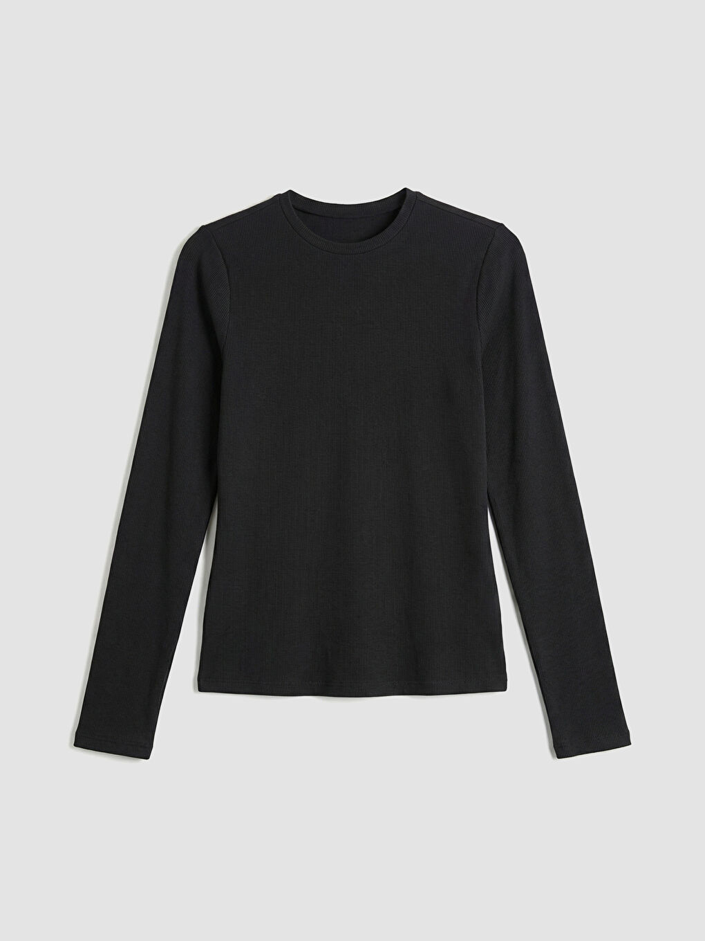 Siyah Bisiklet Yaka Kadın Body-4