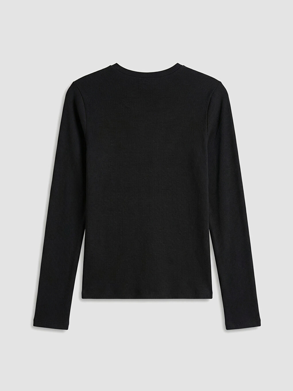 Siyah Bisiklet Yaka Kadın Body-5