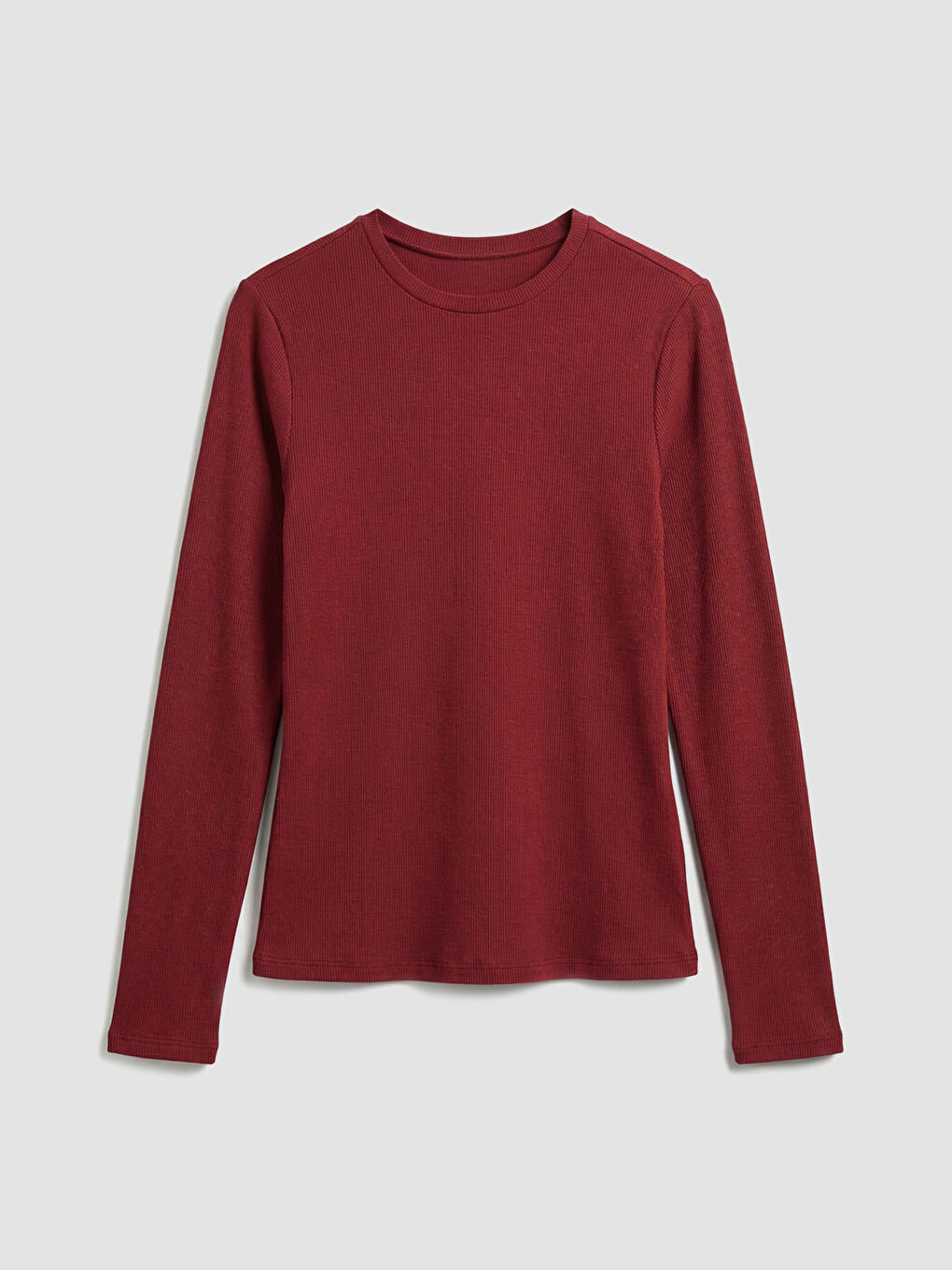 Bordo Bisiklet Yaka Kadın Body-4