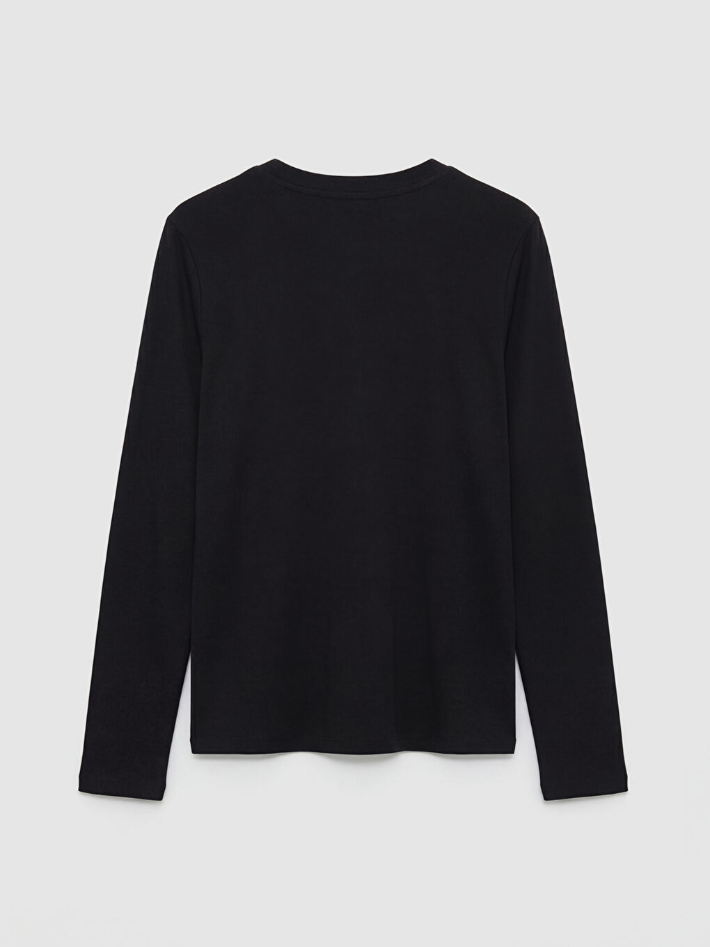 Siyah Bisiklet Yaka Kadın Body-5