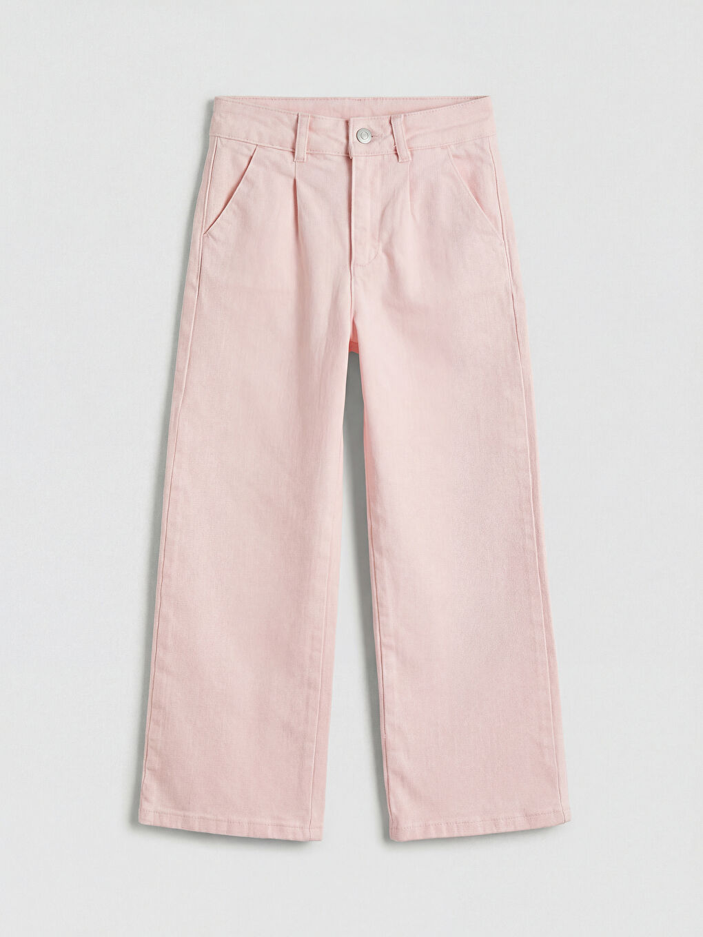 Pembe Wideleg Kız Çocuk Gabardin Pantolon