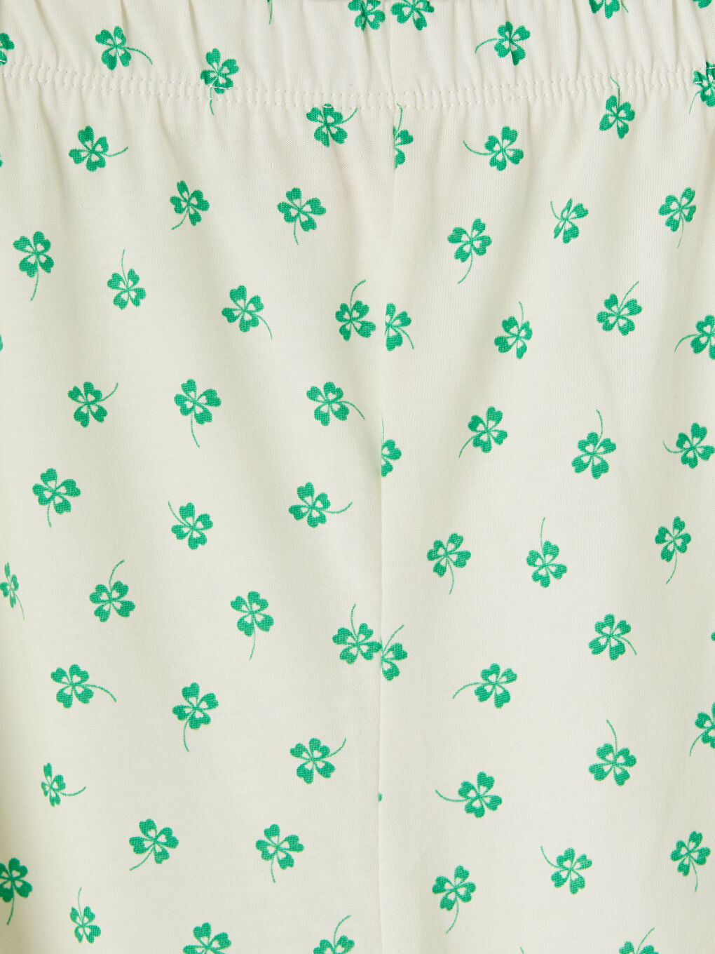 Ekru Desenli Kadın Şortlu Pijama Takımı-10