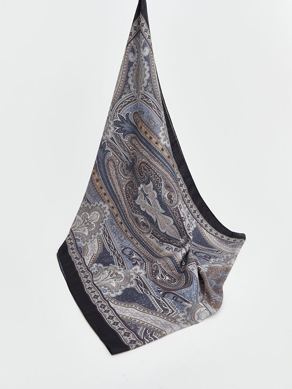 Mavi Desenli Kadın Şal