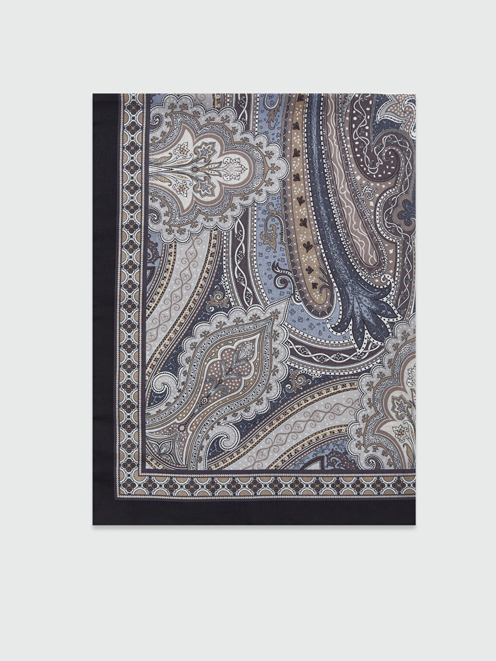 Mavi Desenli Kadın Şal-1