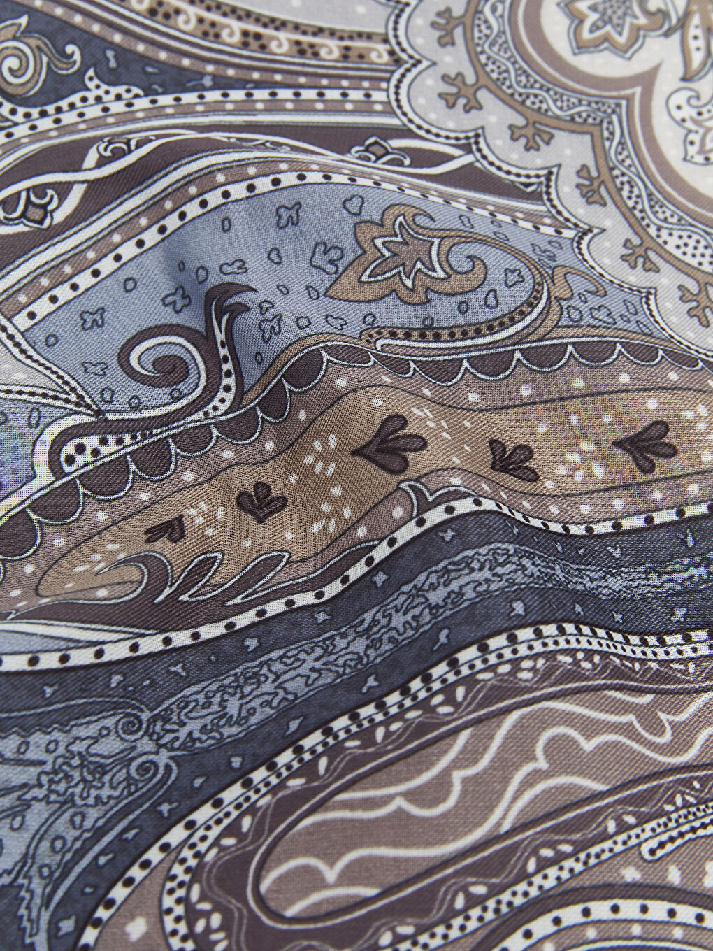 Mavi Desenli Kadın Şal-2